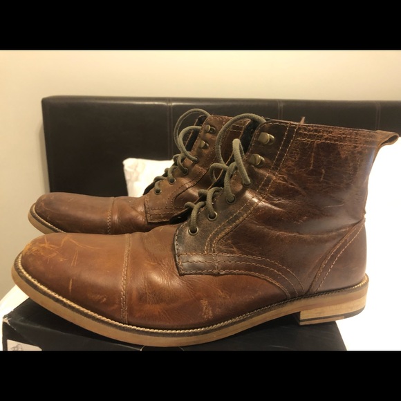 Mens brown leather boots. - Picture 2 of 8